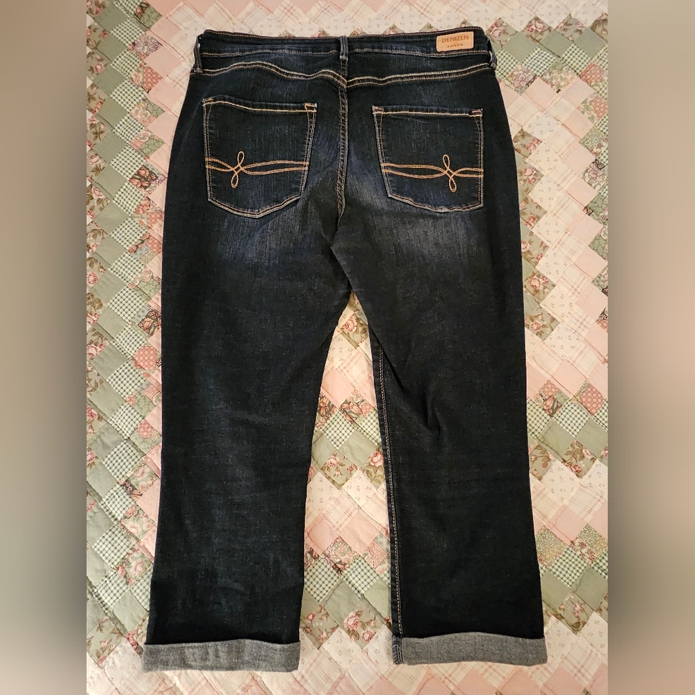 Levi Denizen Modern Skinny Crop Jeans - Dark Blue - Picture 2 of 8